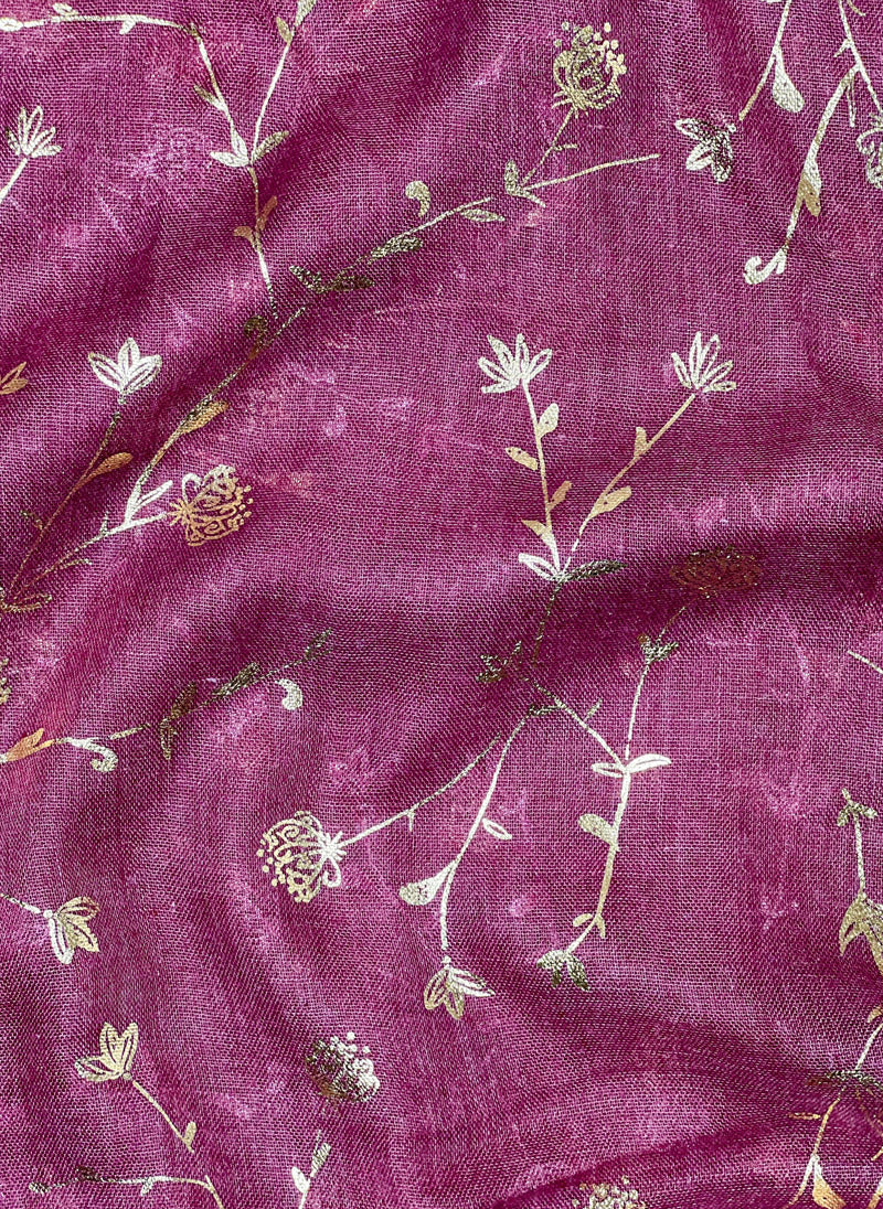Hijab Ul Hareem Gold Foil Floral Hijabs
