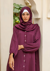 Hijabi.Pk Royal Plum Abaya