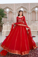 Haniumaimaz Stitched Formals Suit-SURKHAB