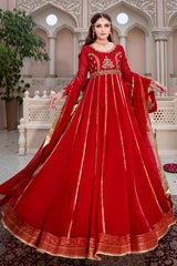Haniumaimaz Stitched Formals Suit-SURKHAB