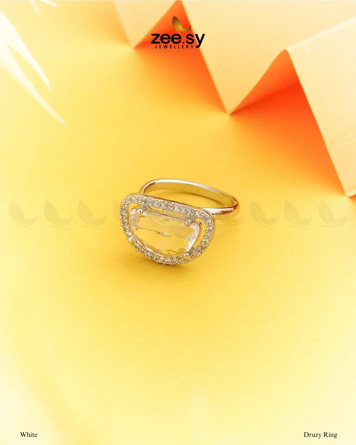 Druzy Ring White - Zeesy Jewellery