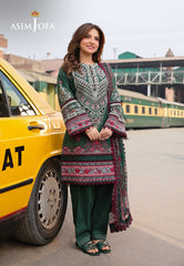 Asim Jofa Eid Signature Ajubf-41 Printed Embroidered Lawn 3 Pcs