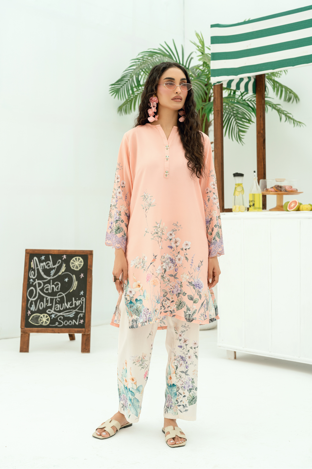 Raha By Amal Stitched Co Ords Cambric Vol-01 Collection'2025-Opal