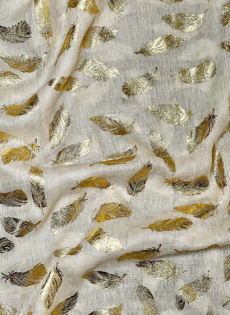 Hijab Ul Hareem Gold Feather Hijab