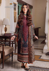 Asim Jofa Rania Pre-Winter '23 Ajrw-10 Designers Stitched Embroidered Slub 3 Pcs
