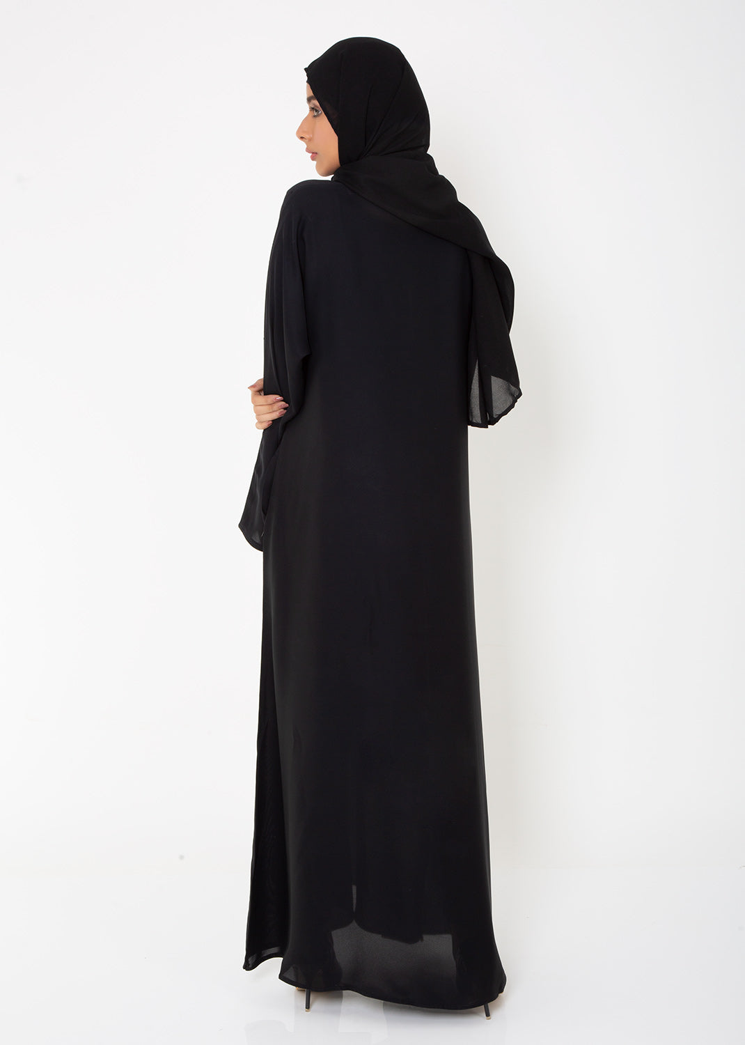 Abaya.Pk Black Basic Front-Closed Abaya