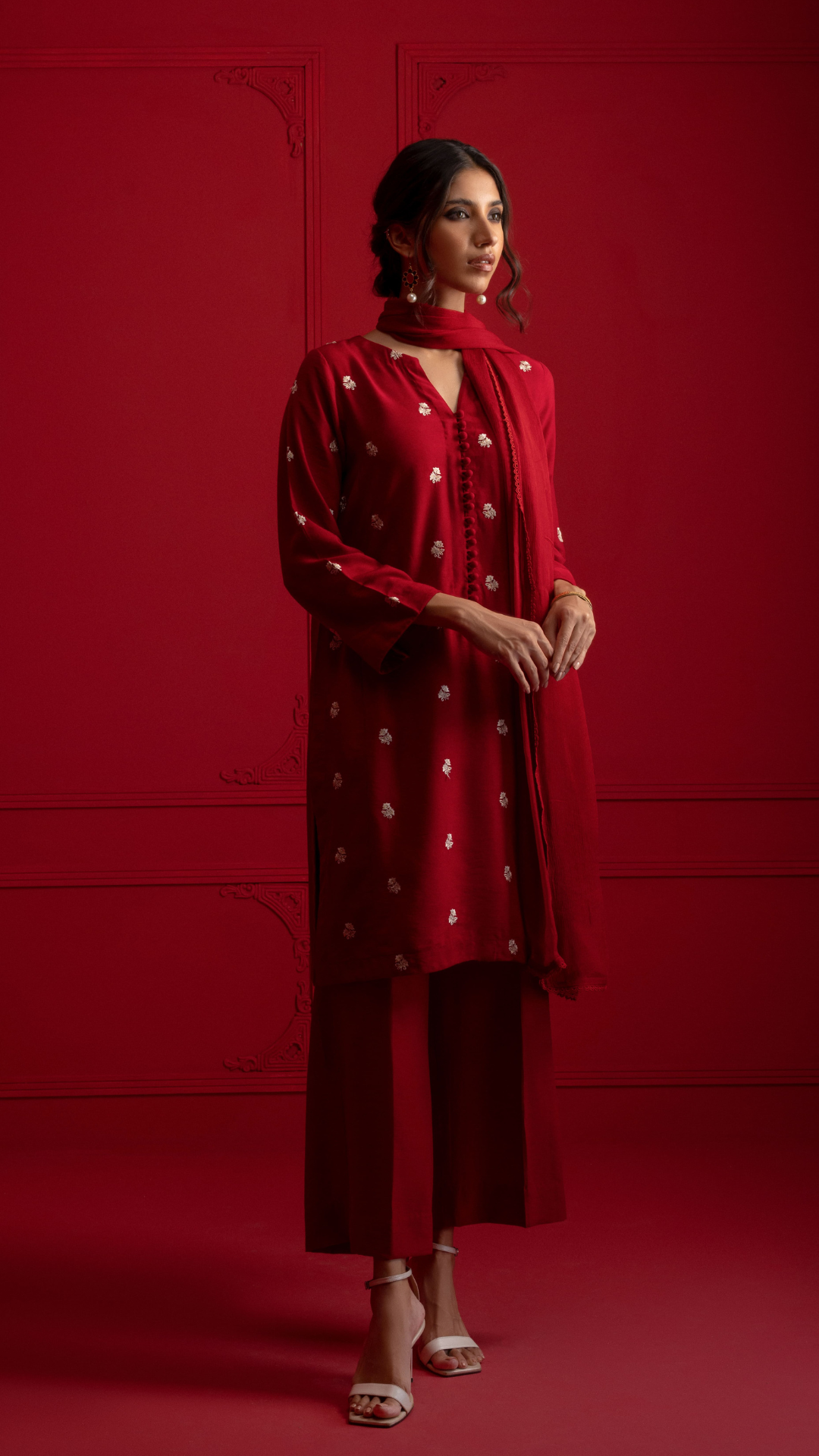 Signature By Najia Zia Stitched 2 Piece Winter Collection'2025-Ruby