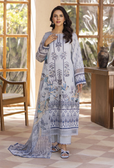 Zarwisha By Humdum Unstitched 3 Piece Digital Printed Emb Lawn Collection'2025-D-03