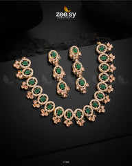 Embellished Necklace Green - Zeesy Jewellery