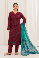 Aayra Stitched Summer Collection'2025-AY1811 - Wine Dynasty 3Pc