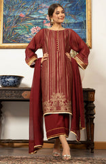 Joy Pret By Zaaviay Stitched Petunia (Three Piece)