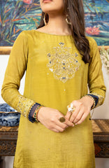 Joy Pret By Zaaviay Stitched Sabz Roshan (Kurti Only)