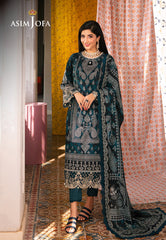 Asim Jofa Aira Summer Prints Ajar-25 Embroidered Lawn 3 Pcs