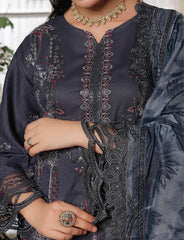 Dressline New Semi Stitched 3 Pcs Premium Dyed Lawn Fancy Full Chikankari With Sequence Emb Collection