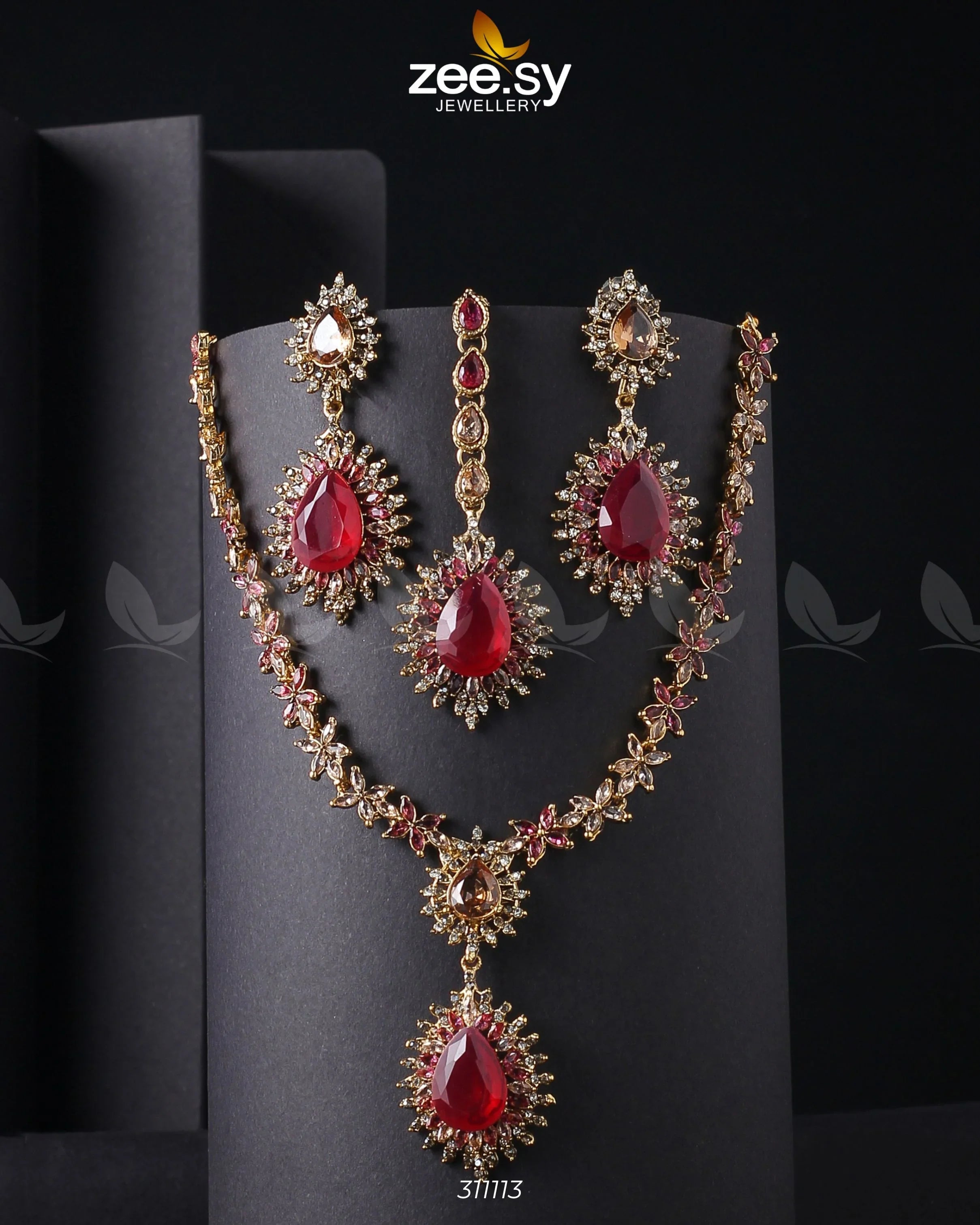 Zilla Necklace Fuchsia - Zeesy Jewellery