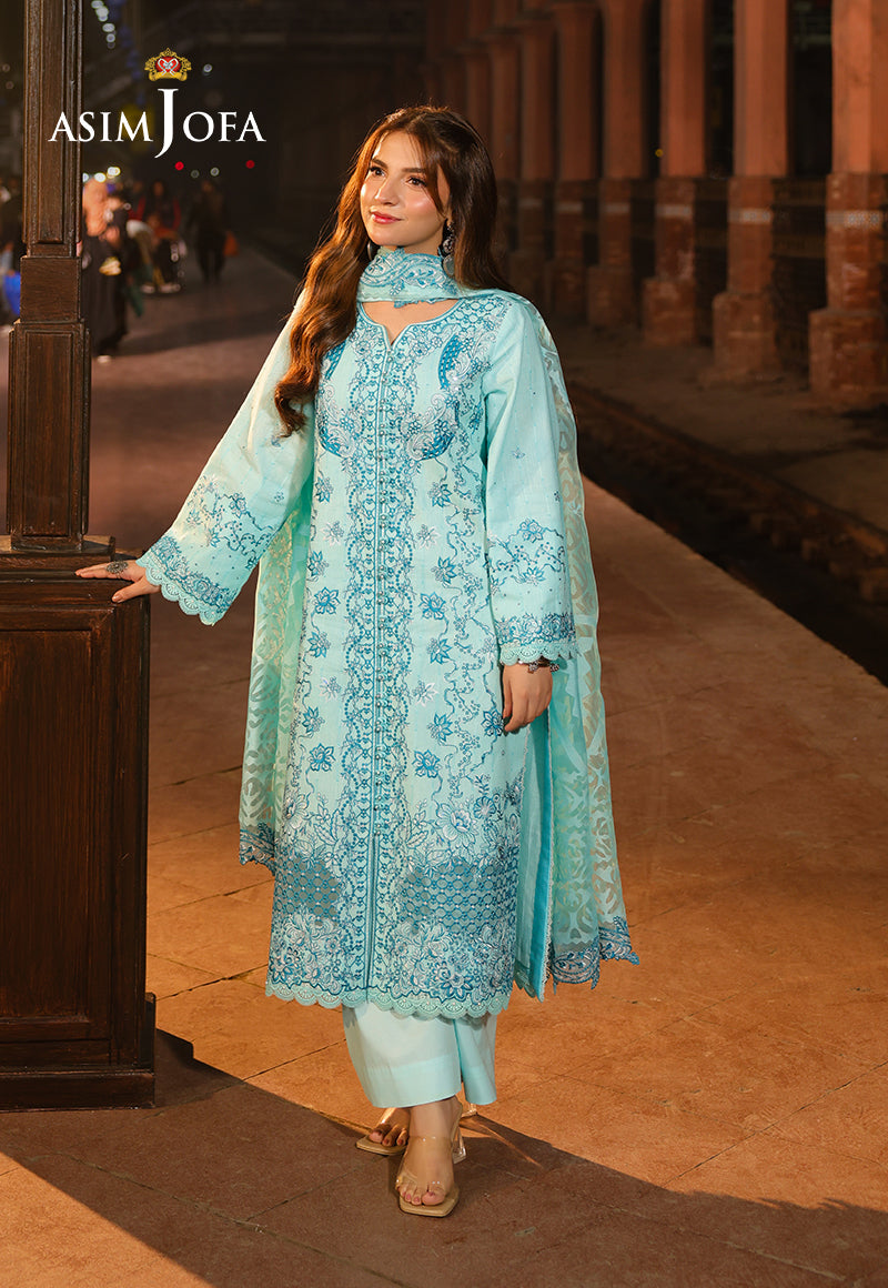 Asim Jofa Eid Signature Ajubf-31 Embroidered Jacquard 3 Pcs