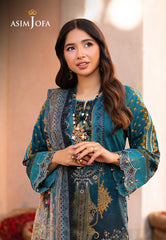 Asim Jofa Aira Summer Prints Ajar-22 Embroidered Lawn 3 Pcs