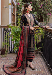 Asim Jofa Rania Pre-Winter '23 Ajrw-23 Designers Stitched Embroidered Premium Winter Cotton 3 Pcs