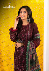 Asim Jofa Aira Summer Prints Ajar-34 Embroidered Lawn 3 Pcs