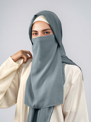 Hijab Ul Hareem Hijab & Niqab Set - Gray