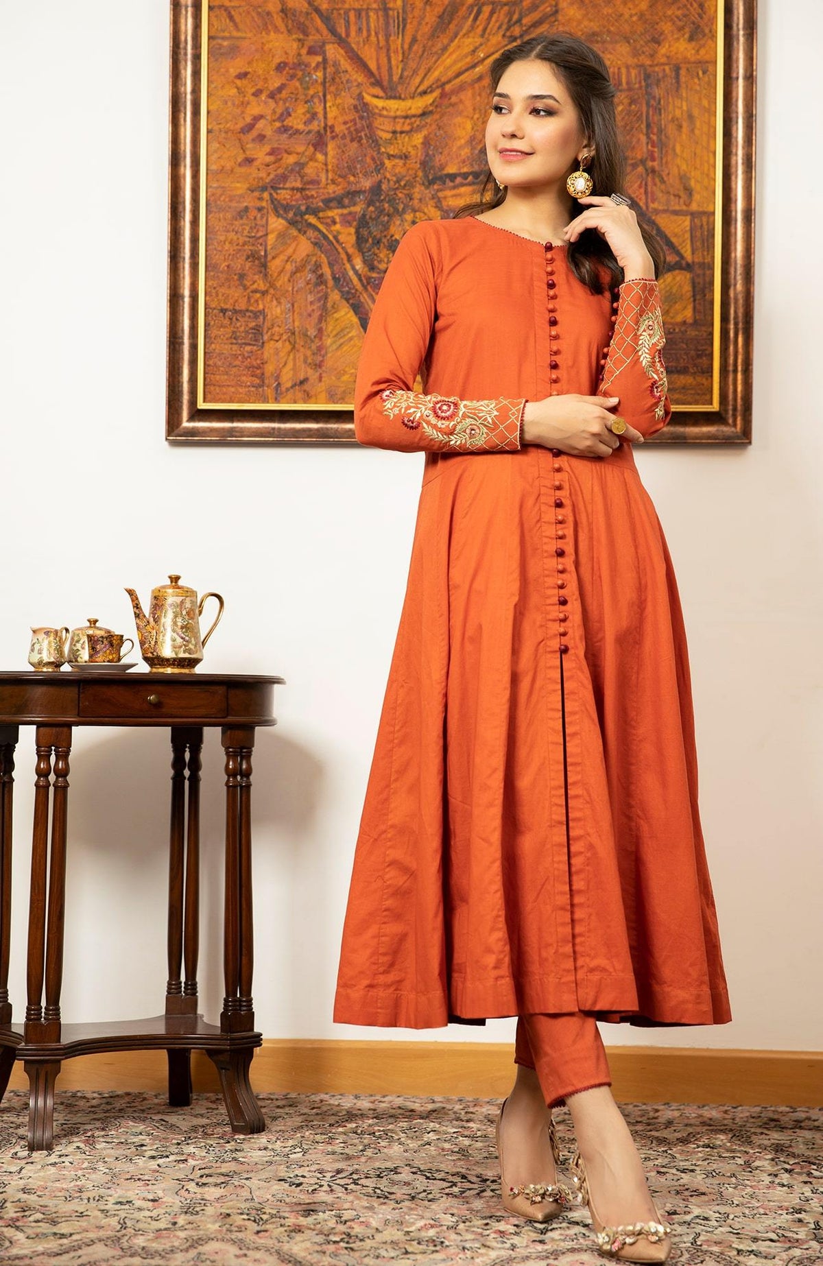 Joy Pret By Zaaviay Stitched Dahlia (Two Piece)