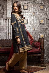 Zaaviay Stitched Eid Edit Shabnami (Three Piece)