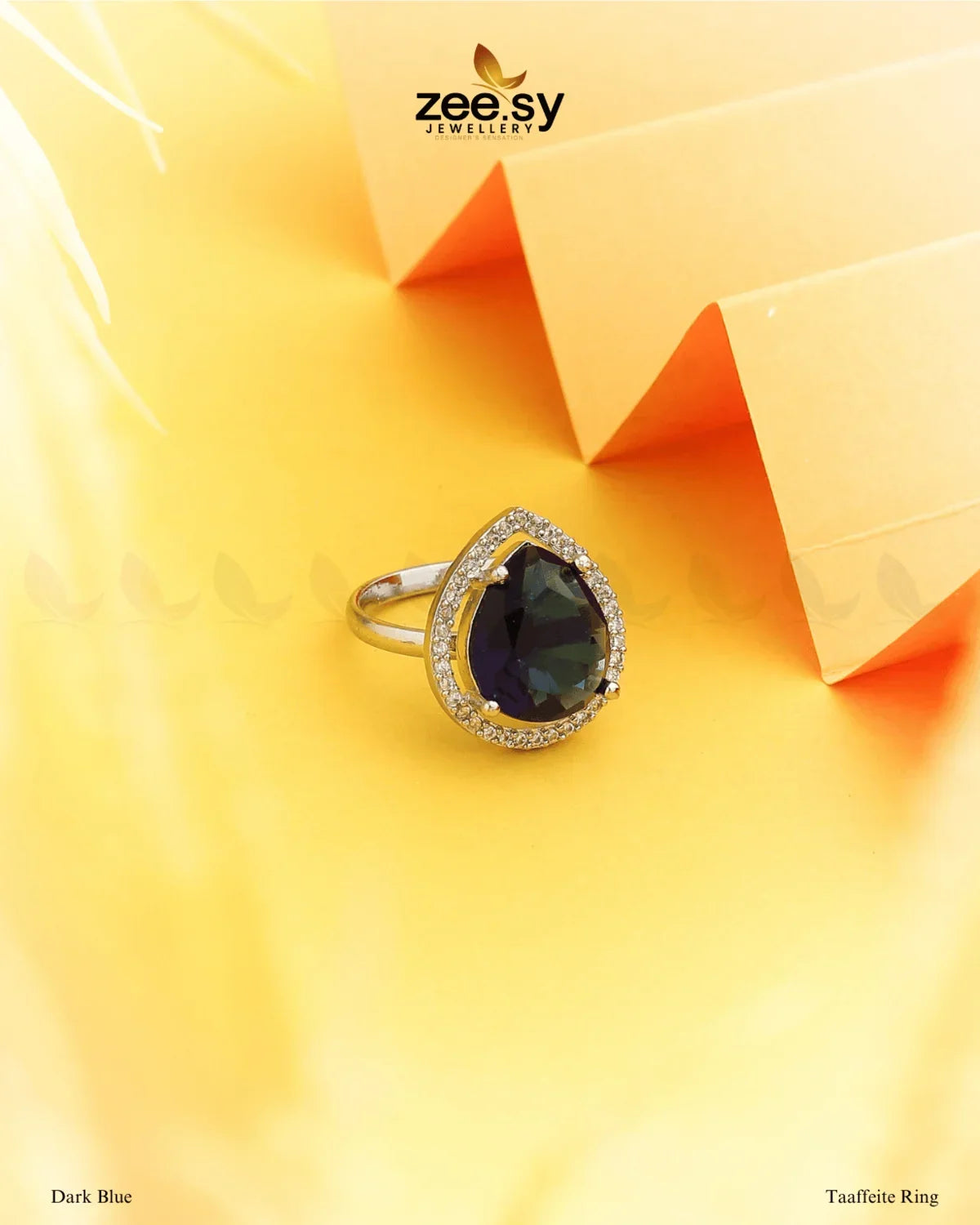 Taaffeite Ring Dark Blue - Zeesy Jewellery