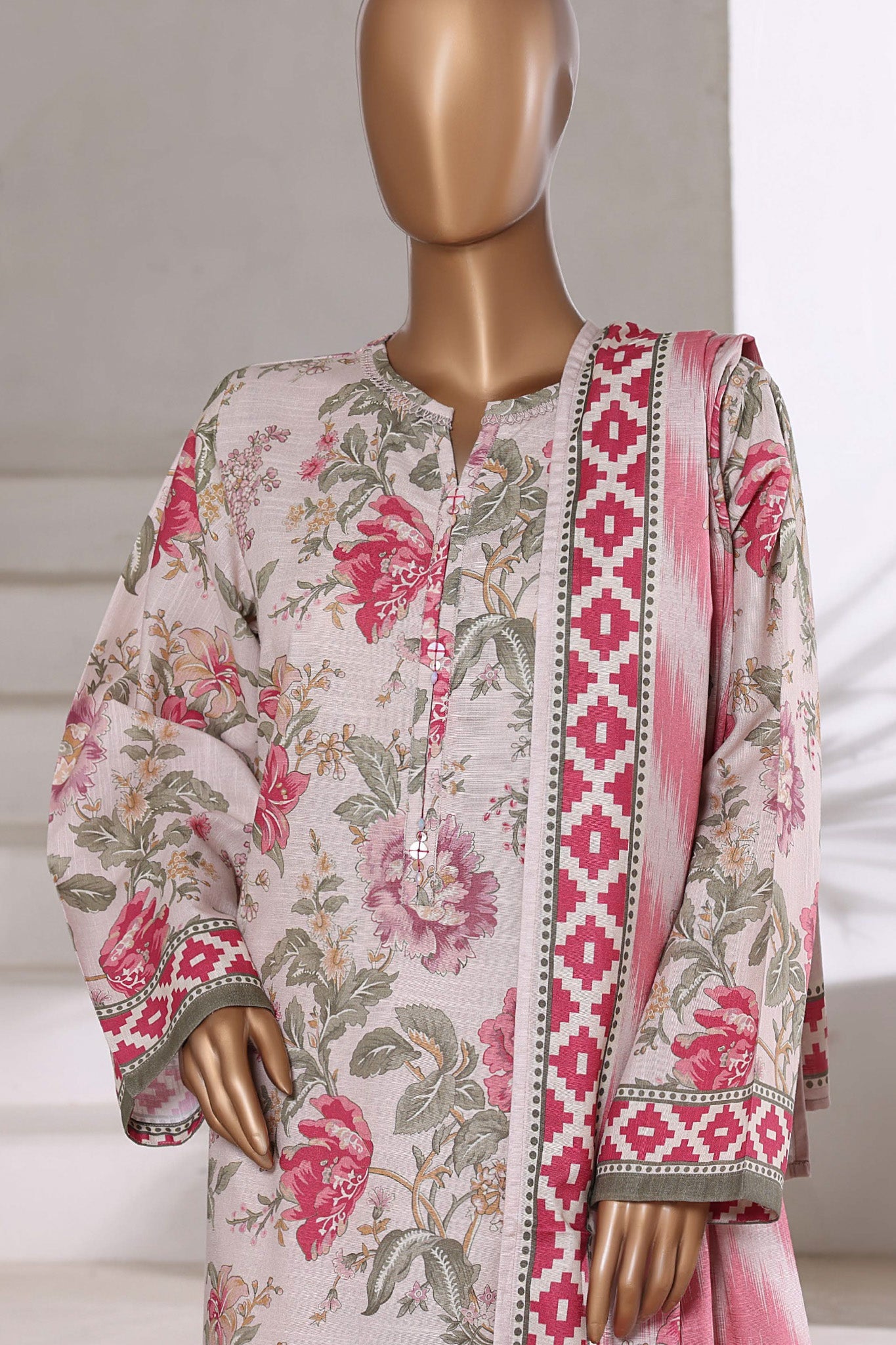 Sada Bahar Stitched 3 Piece Printed Khaddar Vol-01 Collection'2025-KD-PR-6237-Skin