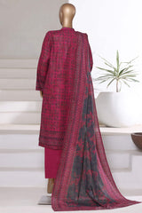 Sada Bahar Stitched 3 Piece Printed Khaddar Vol-01 Suit-KD-PR-6249-Atishi