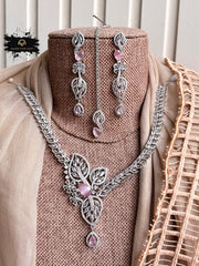 Made For Her-Serenia Zircon Necklace Set - KFS1056