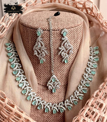 Made For Her-Majestic Zircon Necklace Set - KIA1224