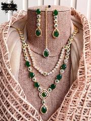 Made For Her-Serenique Layered Zircon Necklace Set - KFS1050