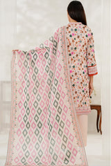 Aizal Stitched 3 Piece Printed Lawn Suit-D-646-Pink