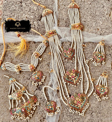 Made For Her-Celestial 3 Layered Hyderabadi Bridal Set - WM1051