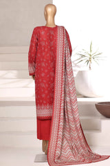 Sada Bahar Stitched 3 Piece Printed Khaddar Vol-02 Suit-KD-PR-6550-Rust