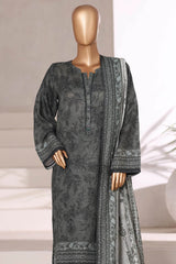 Sada Bahar Stitched 3 Piece Printed Khaddar Vol-02 Suit-KD-PR-6552-Green