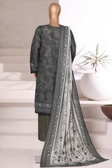 Sada Bahar Stitched 3 Piece Printed Khaddar Vol-02 Suit-KD-PR-6552-Green