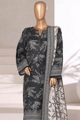 Sada Bahar Stitched 3 Piece Printed Khaddar Vol-02 Suit-KD-PR-6558-Green