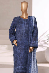 Sada Bahar Stitched 3 Piece Printed Khaddar Vol-02 Suit-KD-PR-6564-Blue