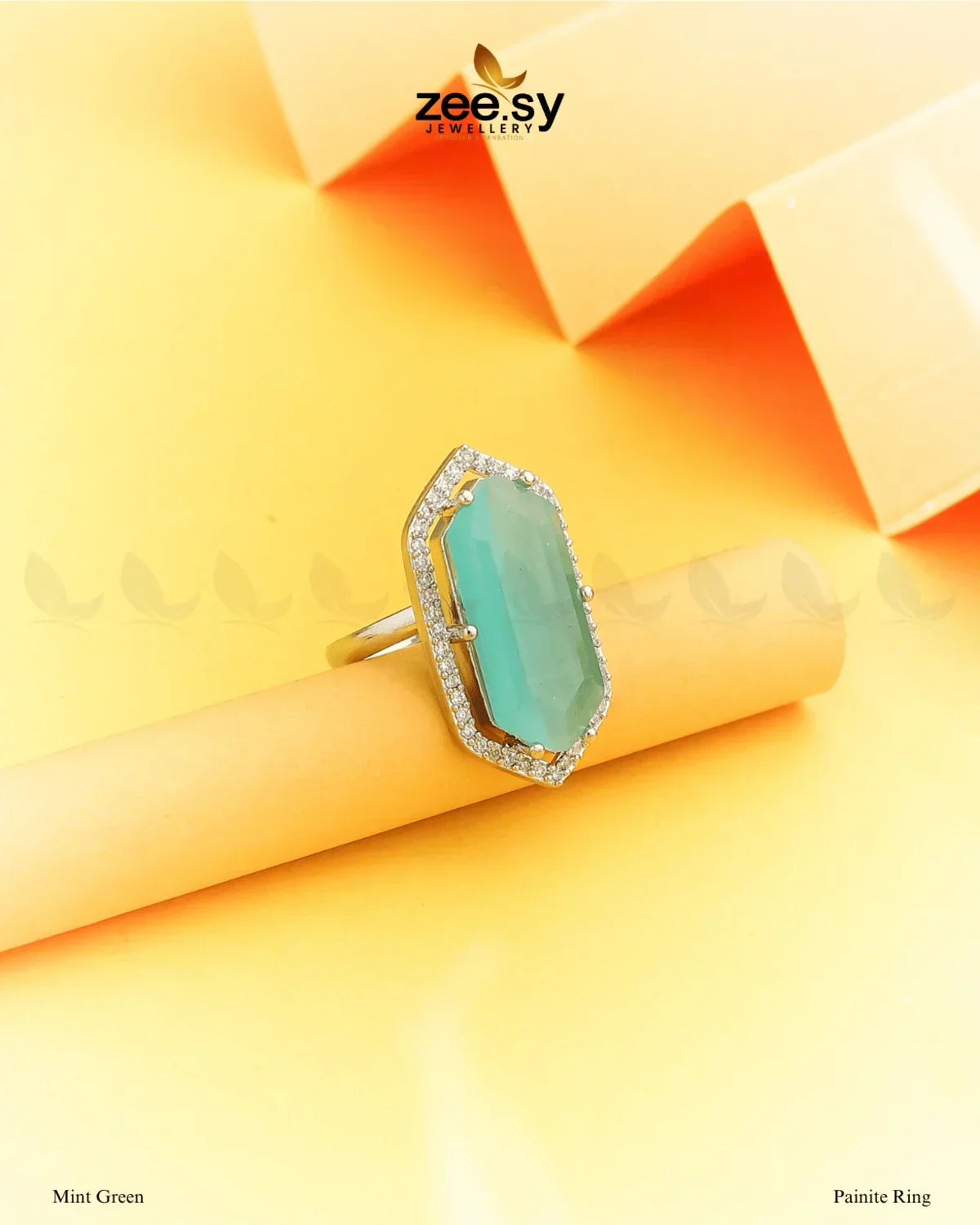 Painite Ring Mint Green - Zeesy Jewellery