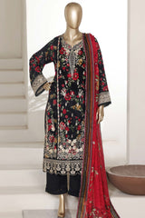 Sada Bahar Stitched 3 Piece Emb Signature Festive Vol-04 Suit-EMB-6618-BLACK