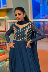 Kalidaar Frocks By Asma & Sidra Stitched Formals Suit-Yashma Gill