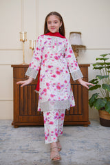 Seher o Eid By Shanzey Stitched 3 Piece Lawn Co Ords Suit-SHK-6806