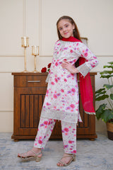 Seher o Eid By Shanzey Stitched 3 Piece Lawn Co Ords Suit-SHK-6806