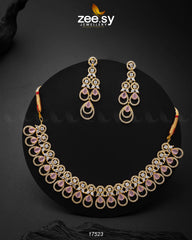 Intricate Necklace Mint Pink - Zeesy Jewellery