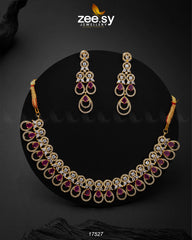 Intricate Necklace Ruby - Zeesy Jewellery