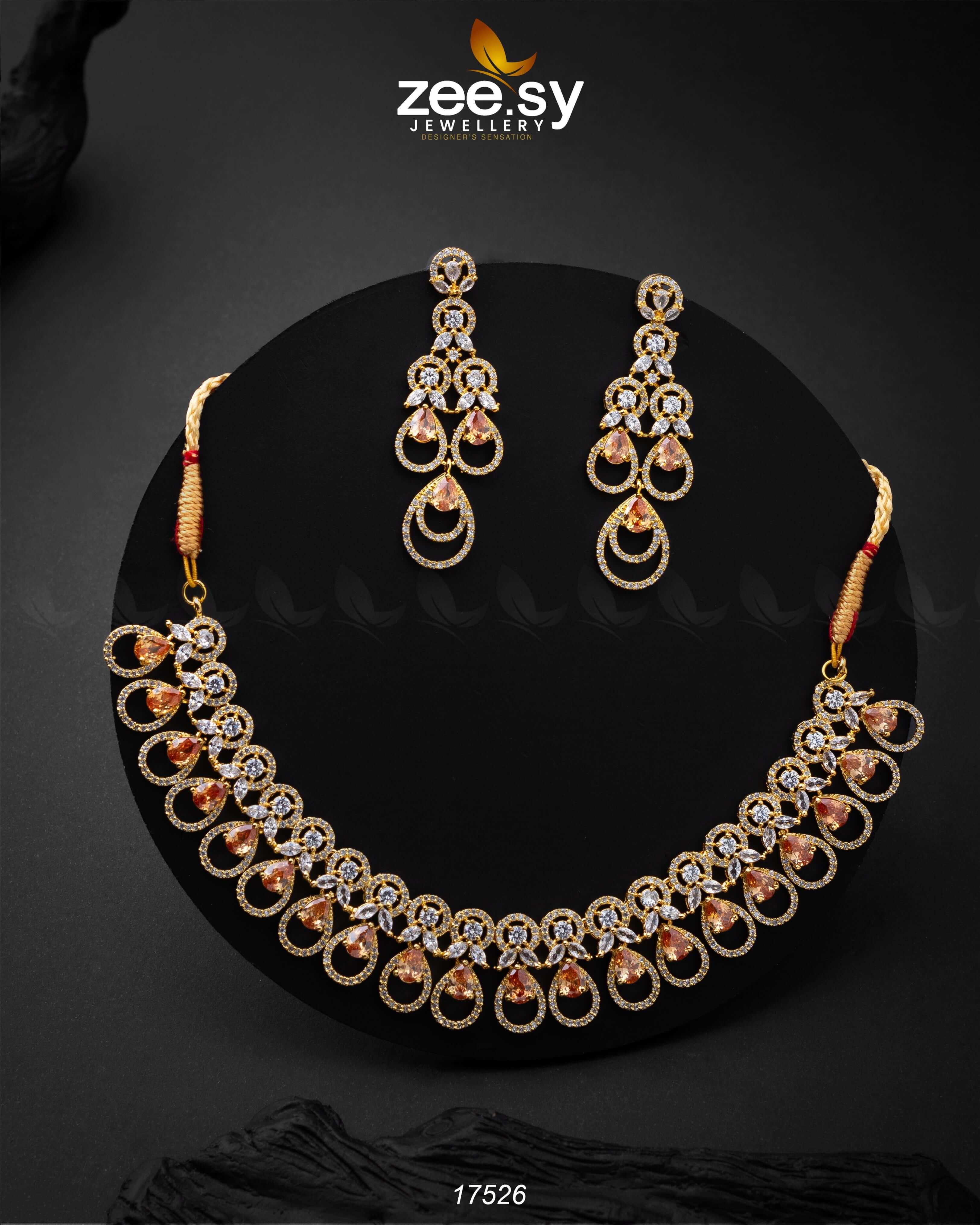 Intricate Necklace Champagne - Zeesy Jewellery