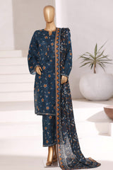 Sada Bahar Stitched 3 Piece Emb Khaddar Fall Suit-EMB-6851-Sea Green