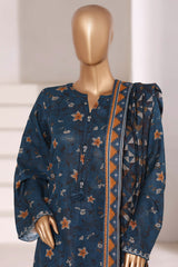 Sada Bahar Stitched 3 Piece Emb Khaddar Fall Suit-EMB-6851-Sea Green