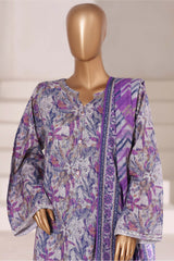 Sada Bahar Stitched 3 Piece Emb Khaddar Fall Suit-EMB-6847-Multi